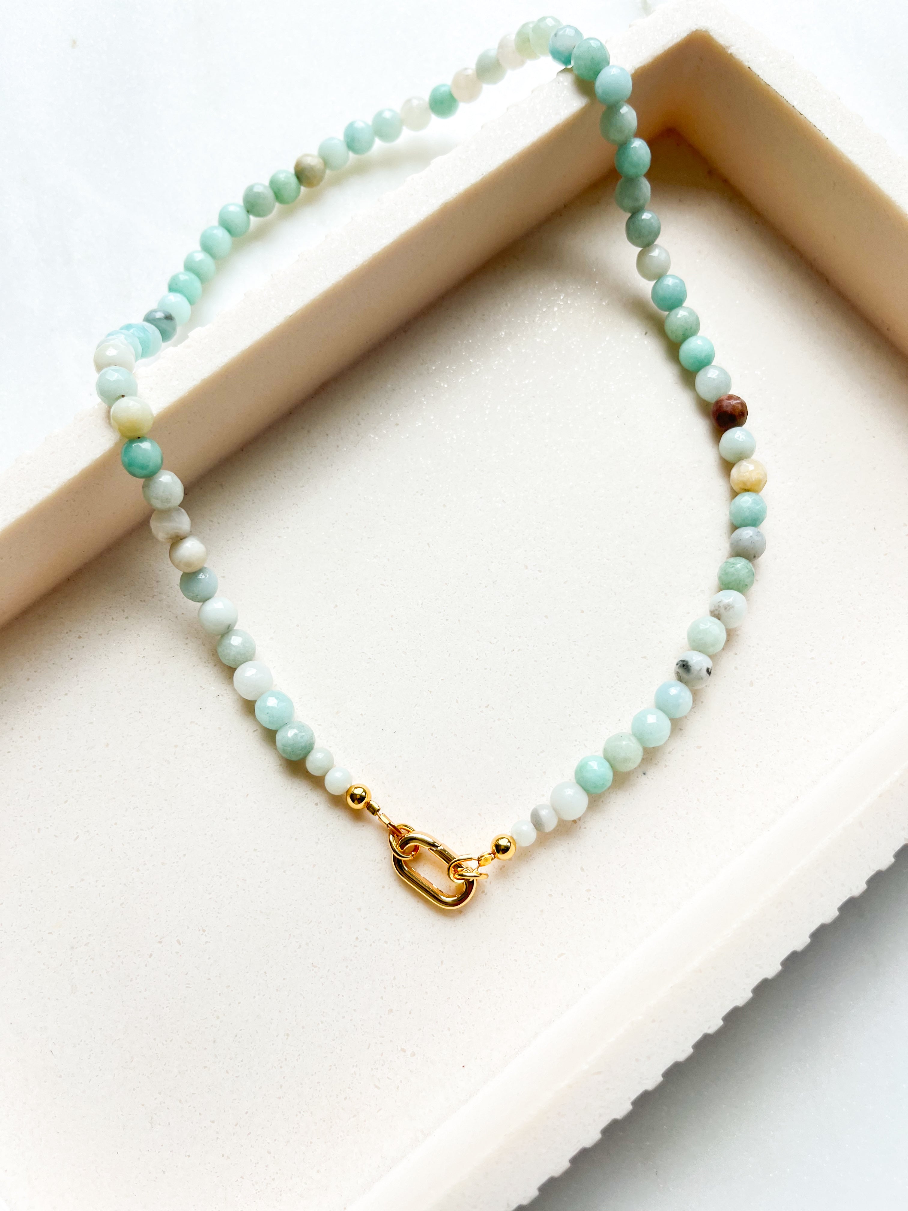 Beaded Necklace Amazonite Md – Shelle and June