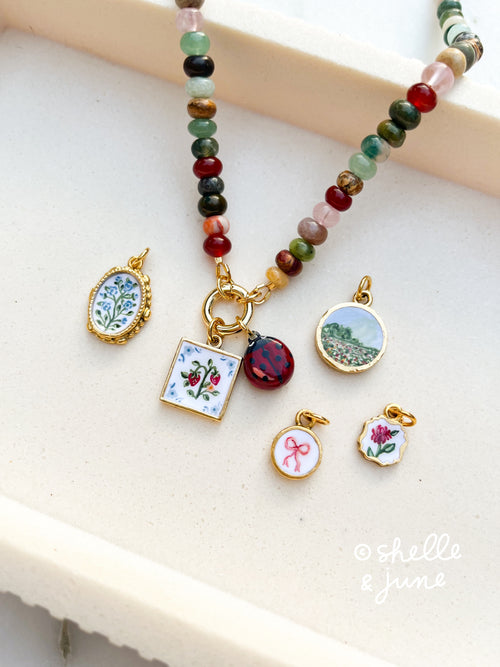 Beaded Necklace Mixed Stones