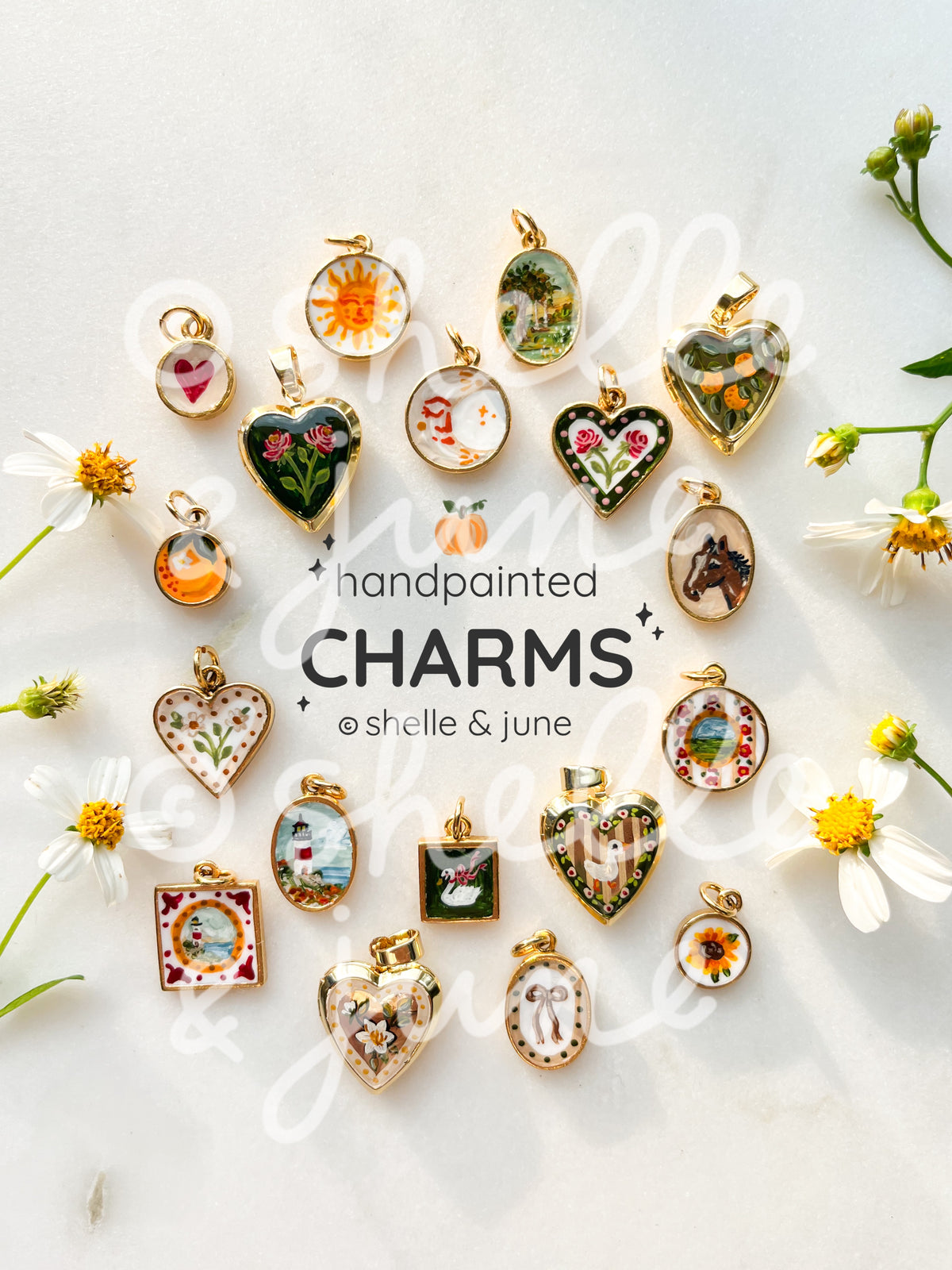 Fall Handpainted Charms