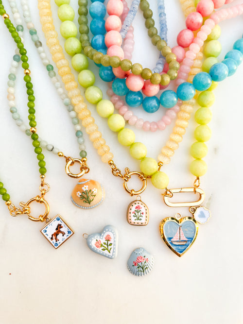 Beaded Necklace Amazonite Rondelle