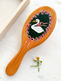 Handpainted Swan Hairbrush