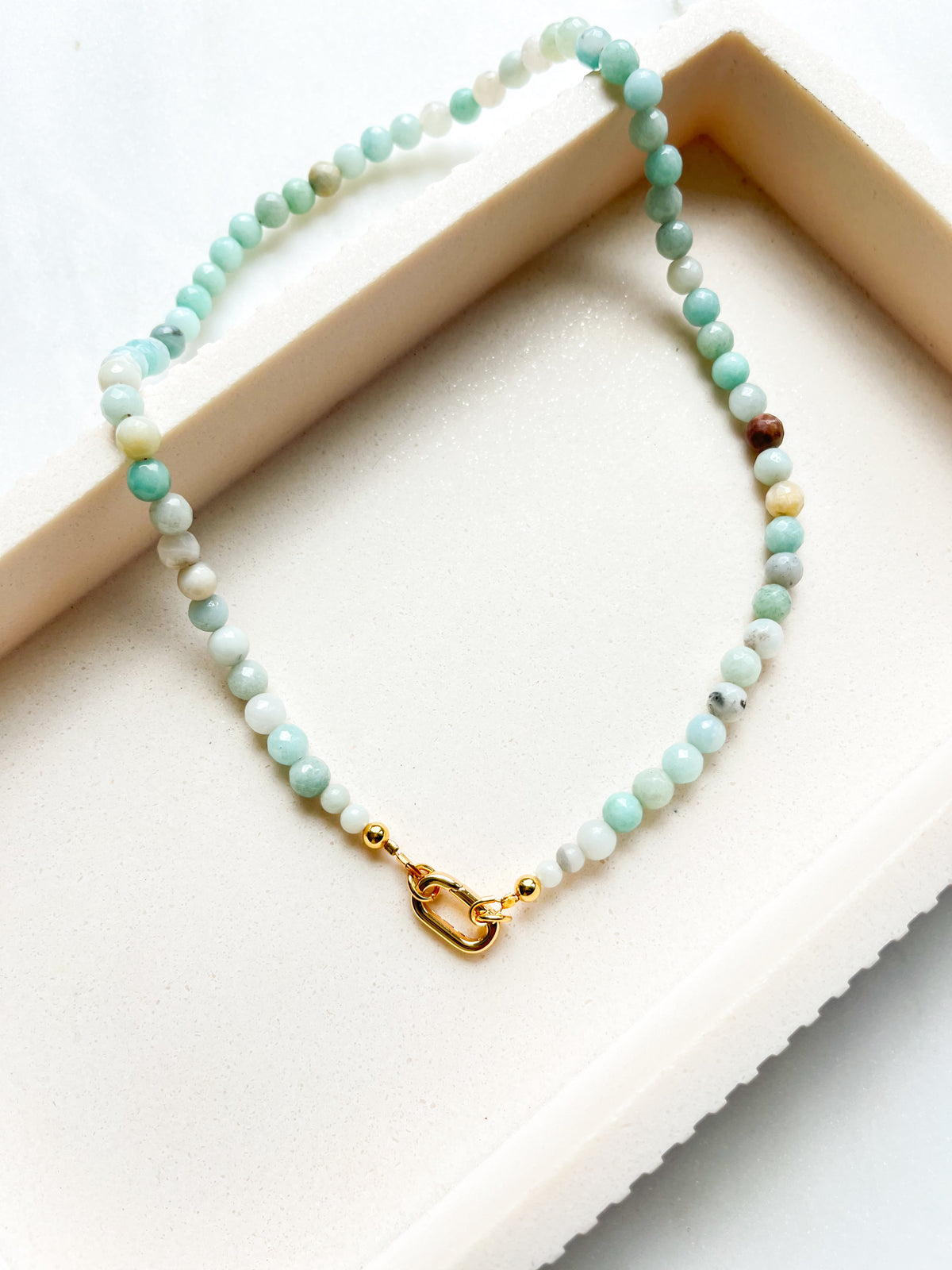 Beaded Necklace Amazonite Md