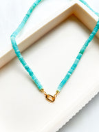 Beaded Necklace Amazonite Rondelle