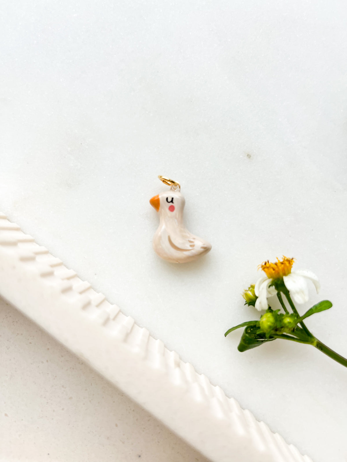 Handpainted Charm Goose