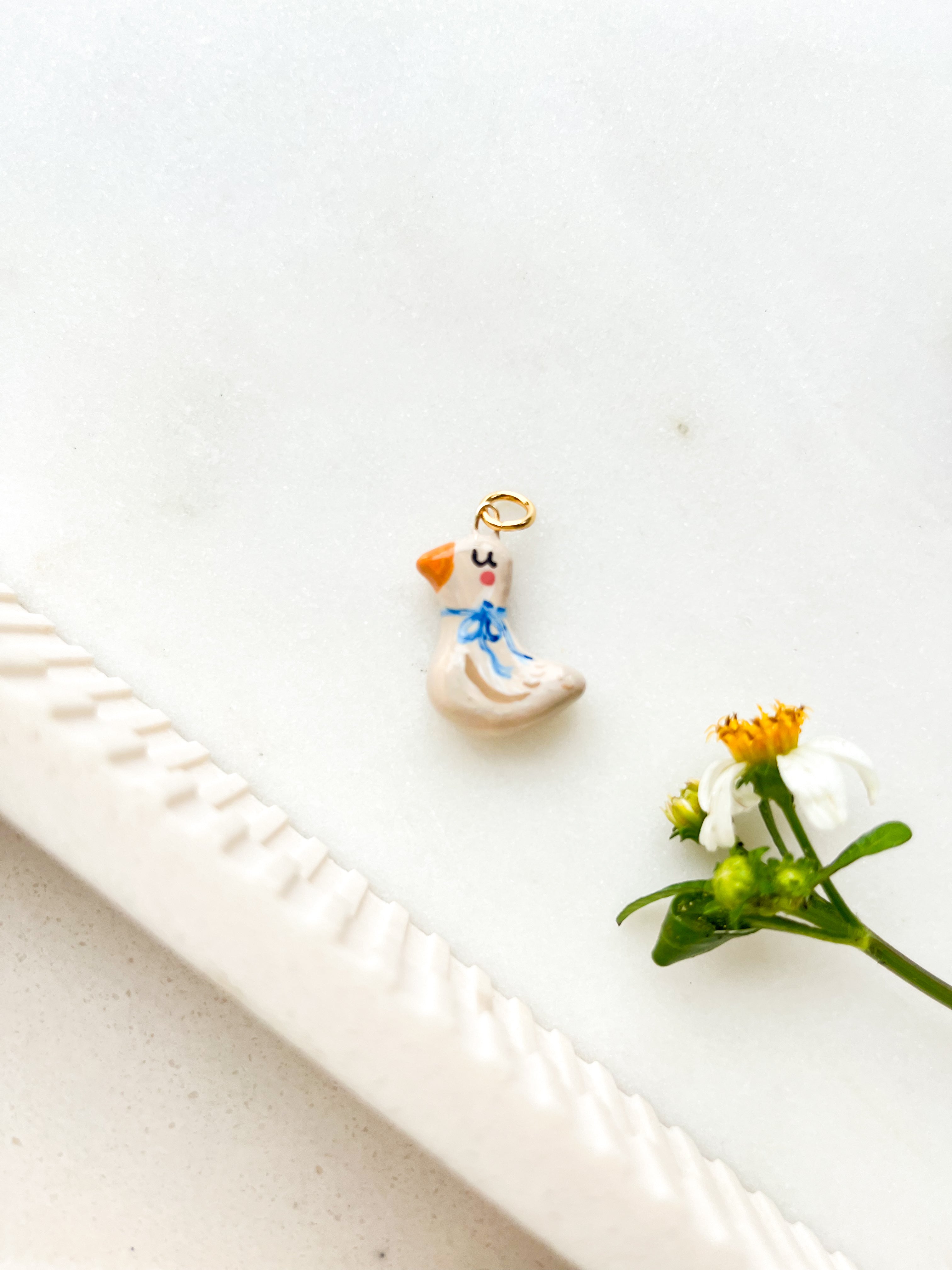Handpainted Charm Goose Bow