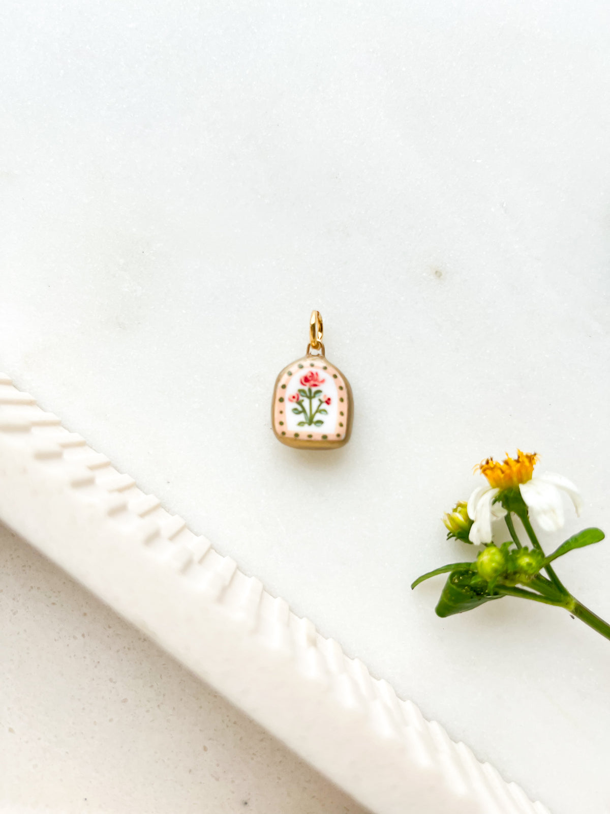 Handpainted Charm Arch Roses