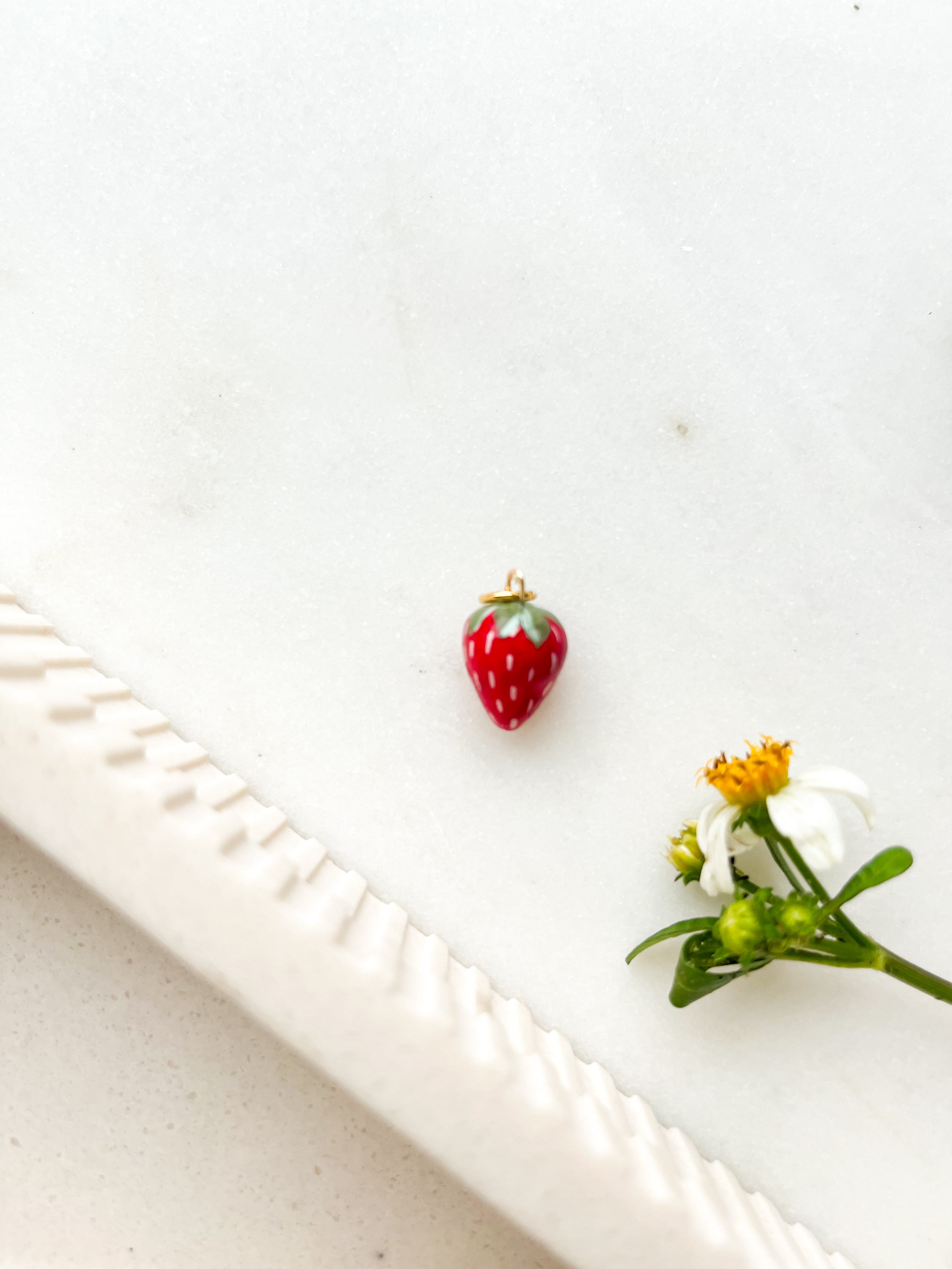 Handpainted Charm Strawberry