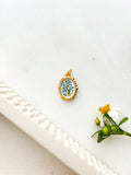 Handpainted Blue Roses Charm
