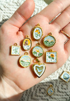 Handpainted Charm Be Still Roses