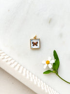 Handpainted Charm Butterfly Tile