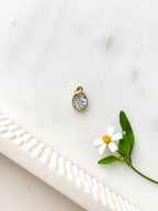 Handpainted Charm Blue Birds