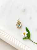 Handpainted Charm Stripe Daisies