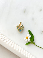 Handpainted Charm Lily Bouquet Locket