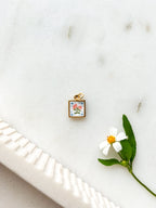 Handpainted Charm Lil Rose Tile